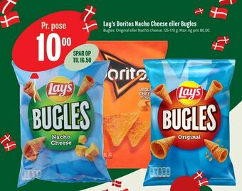 Min Købmand Lay's Doritos Nacho Cheese eller Bugles tilbud