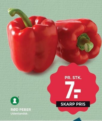 MENY RØD PEBER Udenlandsk, tilbud