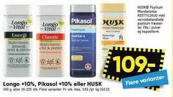 Bilka Longo +10%, pikasol +10% eller husk tilbud