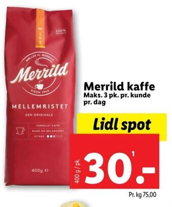 Lidl Merrild kaffe tilbud