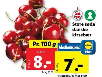 Lidl Store søde danske kirsebær tilbud