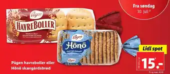 Lidl Pågen havreboller eller Hönö skærgårdsbrød tilbud