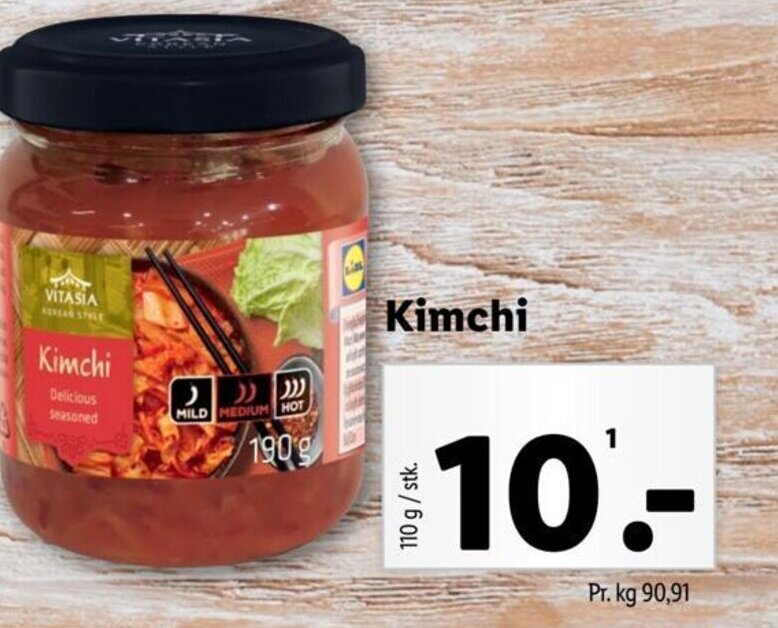 Kimchi tilbud hos Lidl