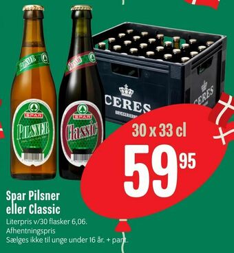 Min Købmand Spar Pilsner eller Classic tilbud