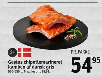 SPAR Gestus chipotlemarineret kamben af dansk gris tilbud