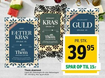 SPAR Them skæreost tilbud