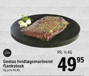 SPAR Gestus hvidløgsmarineret flanksteak tilbud