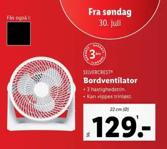 Lidl SILVERCRESTⓇ Bordventilator tilbud