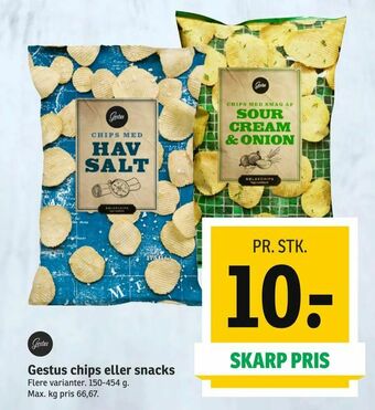 SPAR Gestus chips eller snacks tilbud