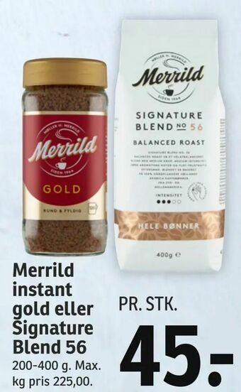 SPAR Merrild instant gold eller Signature Blend 56 tilbud