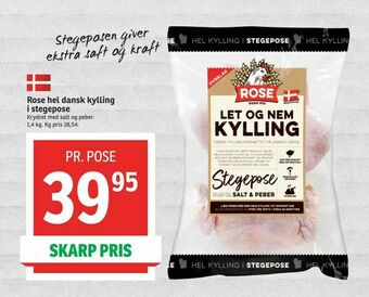 SPAR Rose hel dansk kylling i stegepose tilbud