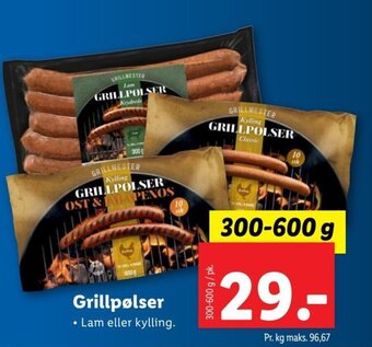 Lidl Grillpølser • Lam eller kylling. tilbud