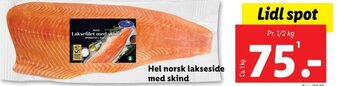 Lidl Hel norsk lakseside med skind tilbud