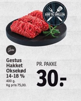 SPAR Gestus Hakket Oksekød 14-18 % tilbud
