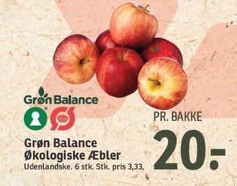 SPAR Grøn Balance Økologiske Æbler tilbud