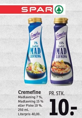 SPAR Cremefine tilbud