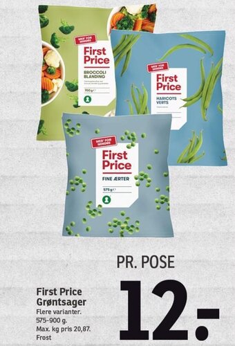 SPAR First Price Grøntsager tilbud