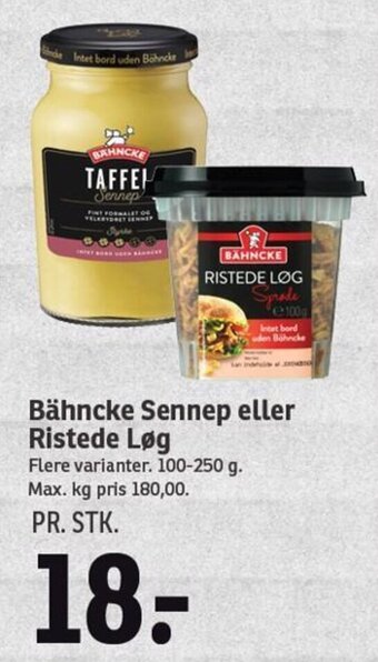 Bähncke Sennep eller Ristede Løg