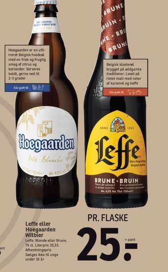 Leffe eller Hoegaarden Witbier