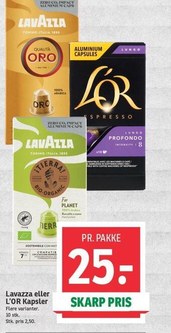 SPAR Lavazza eller L'OR Kapsler tilbud