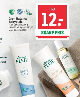 Grøn Balance Babypleje