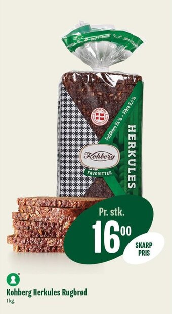 Min Købmand Kohberg Herkules Rugbrød tilbud