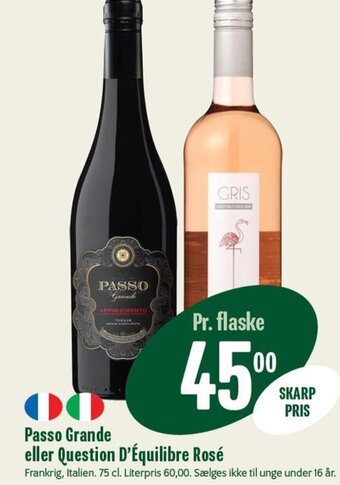 Min Købmand Passo Grande eller Question D'Équilibre Rosé tilbud