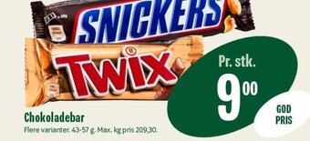 Min Købmand Chokoladebar tilbud