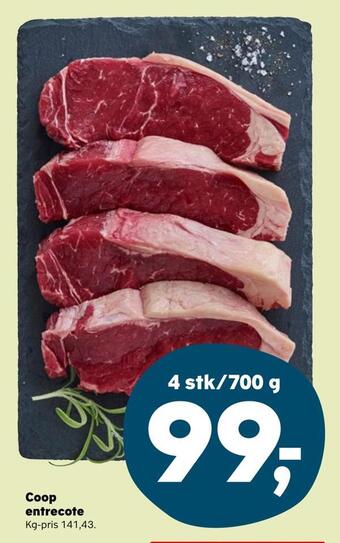 Kvickly Coop entrecote tilbud