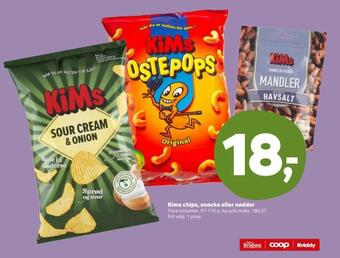 SuperBrugsen Kims chips, snacks eller nødder tilbud