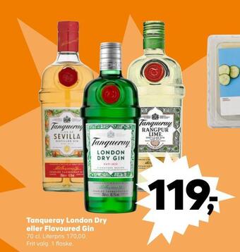 Kvickly Tanqueray london dry eller flavoured gin tilbud