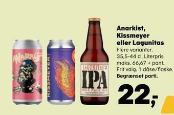 SuperBrugsen Anarkist, kissmeyer eller lagunitas tilbud