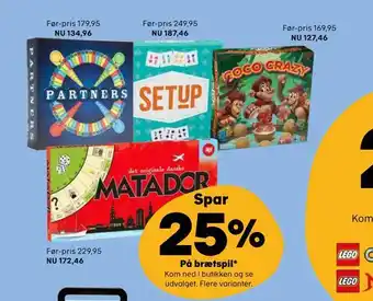 Kvickly Spar 25% på brætspil tilbud