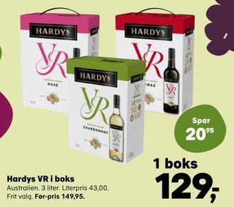 Kvickly Hardys vr i boks tilbud