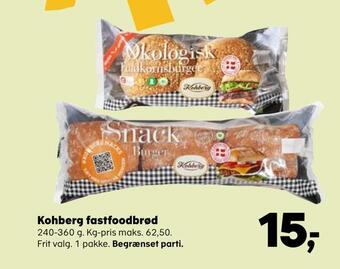 SuperBrugsen Kohberg fastfoodbrød tilbud