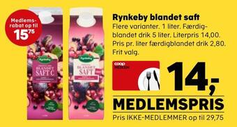 SuperBrugsen Rynkeby blandet saft tilbud
