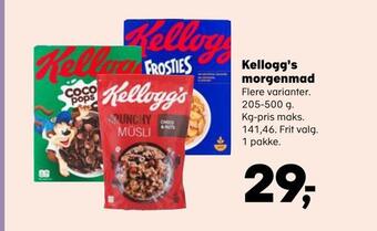 SuperBrugsen Kellogg's morgenmad tilbud