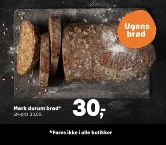 SuperBrugsen Mørk durum brød tilbud