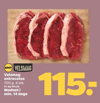 Netto Velsmag entrecotes tilbud