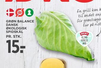 MENY Grøn balance dansk økologisk spidskål tilbud