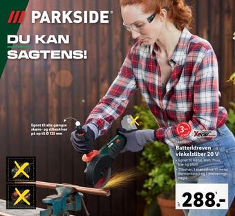 Lidl Batteridreven vinkelsliber 20 v tilbud