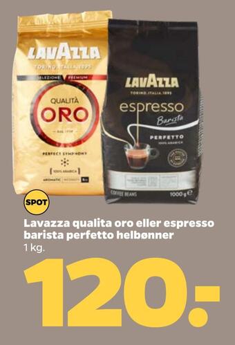 Netto Lavazza qualita oro eller espresso barista perfetto helbønner tilbud