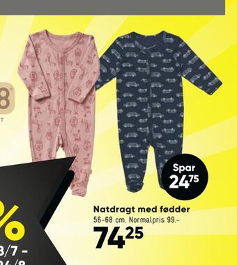 Bilka Natdragt med fødder tilbud