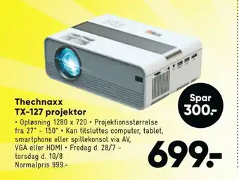 Bilka Thechnaxx tx-127 projektor tilbud