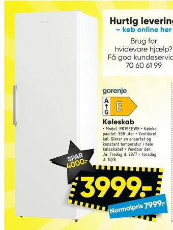 Bilka Køleskab tilbud