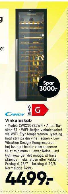 Bilka Vinkøleskab tilbud