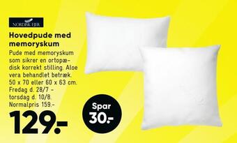 Bilka Hovedpude med memoryskum tilbud