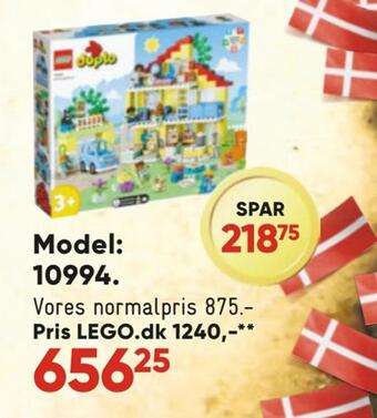 Bilka Spar 25% på lego æsker tilbud