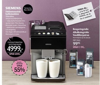 Siemens fuldautomatisk kaffemaskine