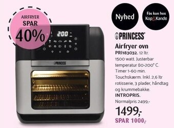 Kop & Kande Princess airfryer ovn tilbud